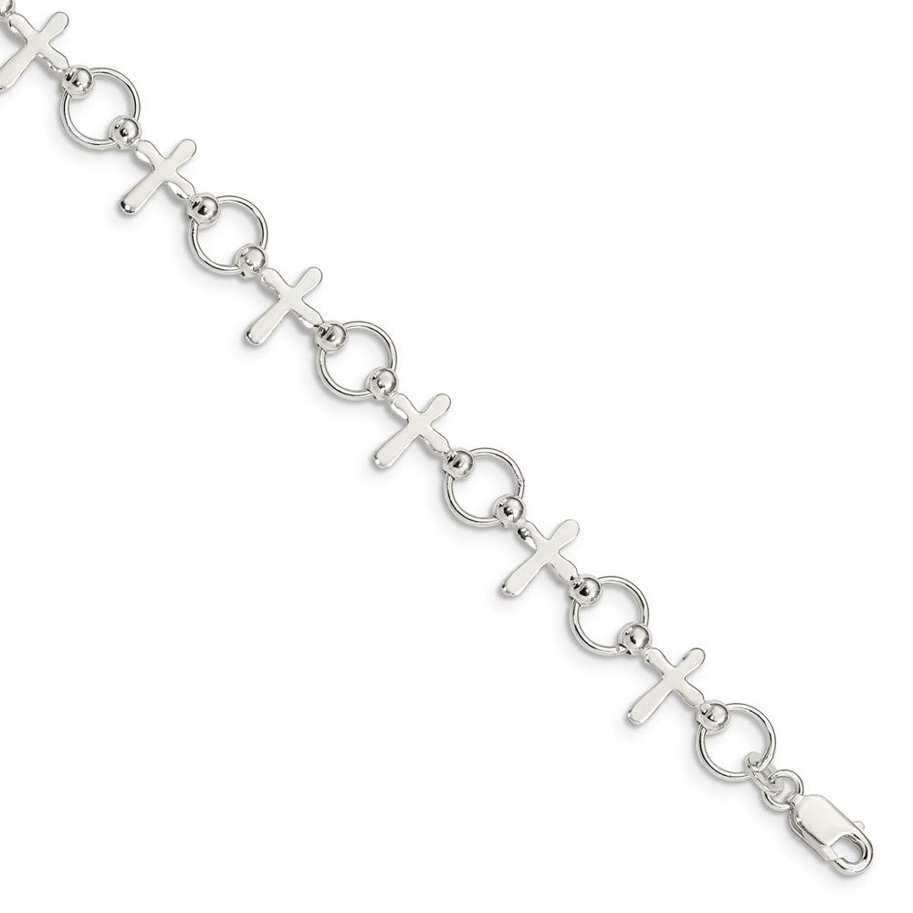 silver925 Cross bracelet 十字架 Amazon.com: MANBU Sterling Silver Cross Bracelet for Women